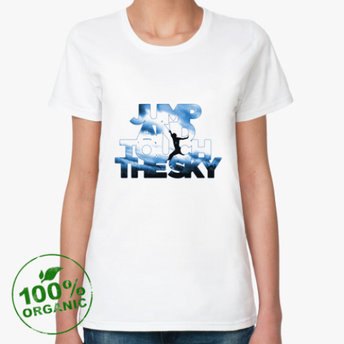 Женская футболка из органик-хлопка органик 30STM sky