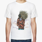 Классическая футболка &#039;Дикобраз&#039;