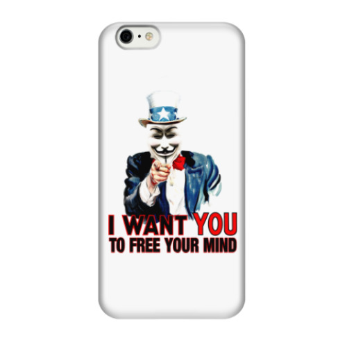 Чехол для iPhone 6/6s Anonymous Uncle Sam