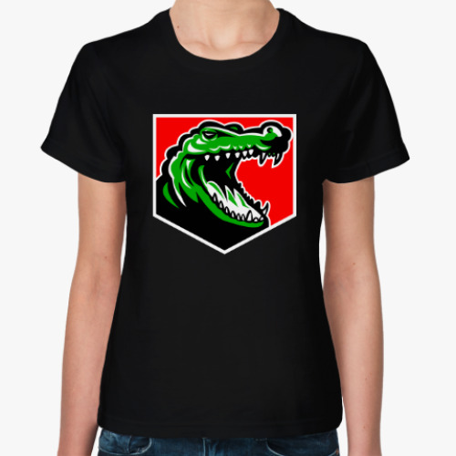 Женская футболка Аллигатор
