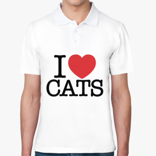 Рубашка поло я Люблю кошек