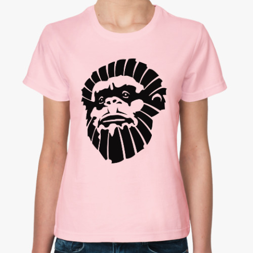 Женская футболка Лицо обезьяны