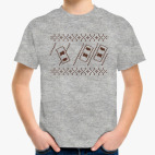 Детская классическая футболка Свитер с Оленем