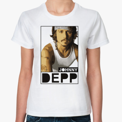Классическая футболка Johnny Depp  футболка
