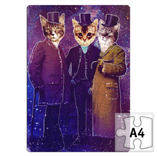 Пазл Три космических кота