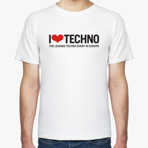 Футболка I love techno