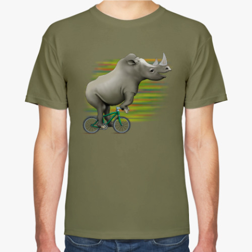 Футболка Носорог на велосипеде