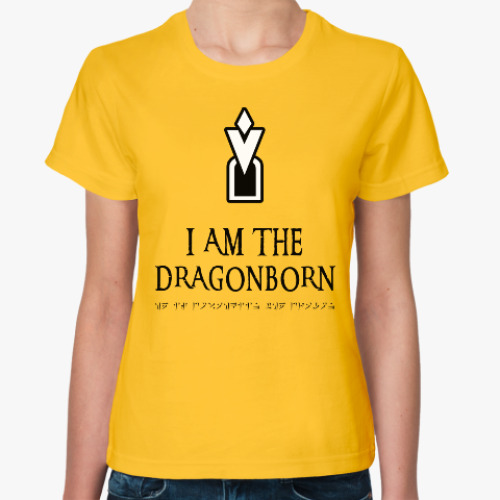 Женская футболка Dragonborn Skyrim