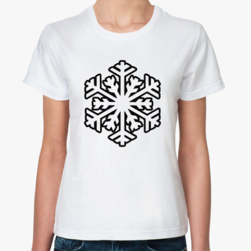 Классическая футболка  'Снежинка'