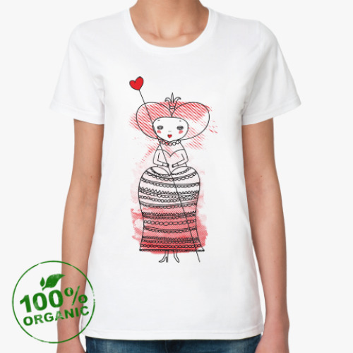Женская футболка из органик-хлопка Queen of Hearts, Alice's Adventures in Wonderland