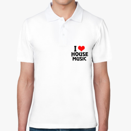 Рубашка поло i love house music