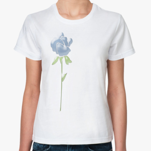 Классическая футболка Синяя роза