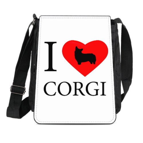 Сумка-планшет I love Corgi