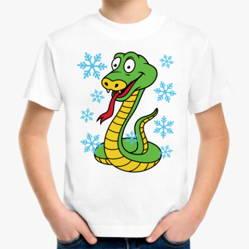 Детская футболка Новогодняя змея