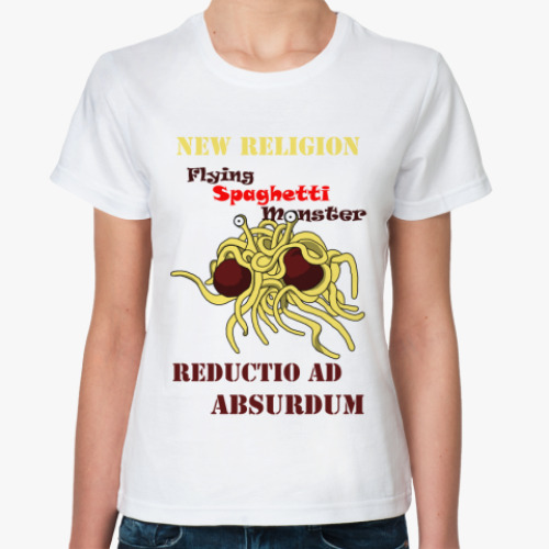 Классическая футболка Flying Spaghetti Monster