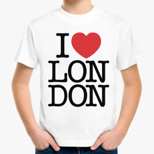 Детская футболка Я люблю Лондон