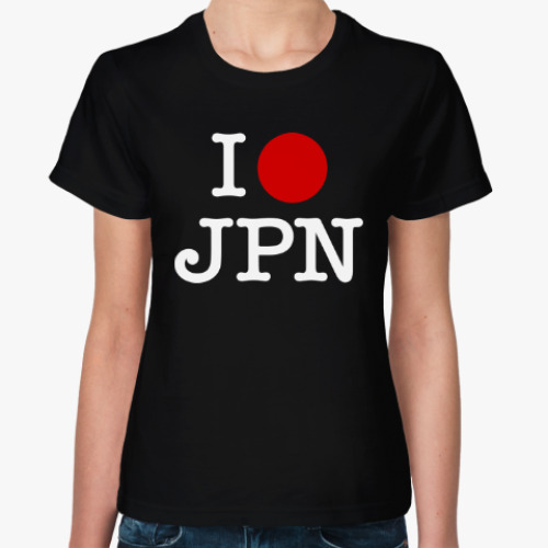 Женская футболка I love Japan