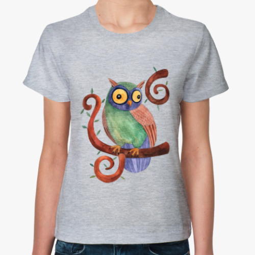 Женская футболка Безумная сова