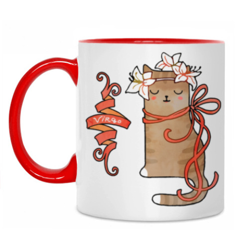 Кружка Кот Гороскоп - Знак Зодиака Дева (Virgo)