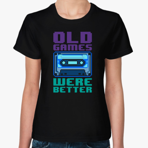 Женская футболка Oldschool games were better