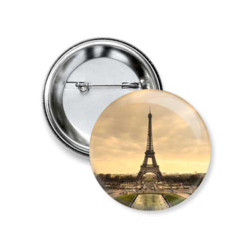 Значок 37мм Эйфелева башня , Париж