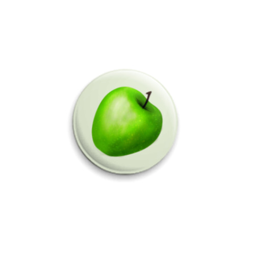 Значок 25мм  яблоко