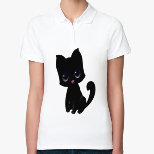 Женская рубашка поло Kitten (котёнок)
