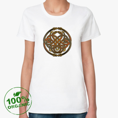 Женская футболка из органик-хлопка кельтский орнамент