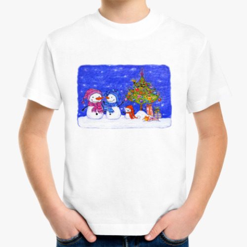 Детская футболка Добрые снеговички