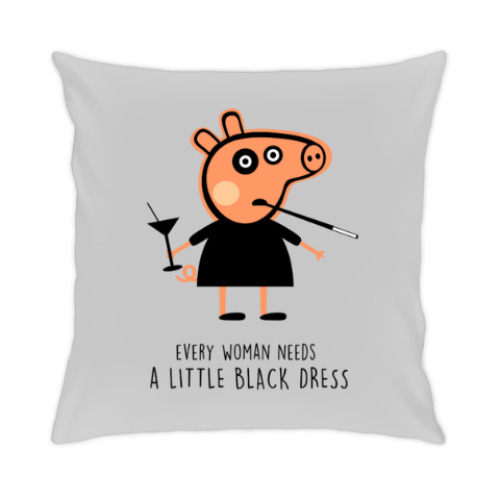 Подушка Маленькoе чернoе платье