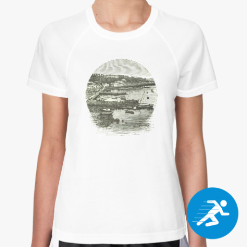 Женская спортивная футболка Портовый город (винтаж)