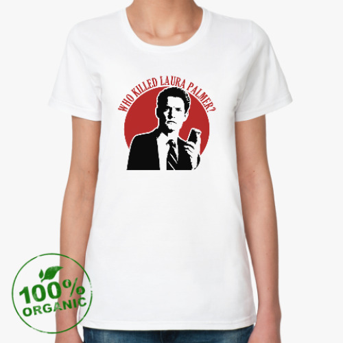 Женская футболка из органик-хлопка Twin Peaks Dale Cooper