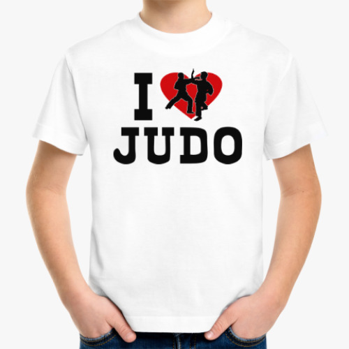 Детская футболка I love judo
