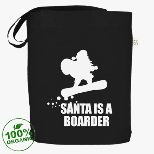 Сумка шоппер Santa is a boarder!