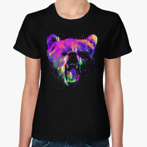 Женская футболка Абстрактный медведь