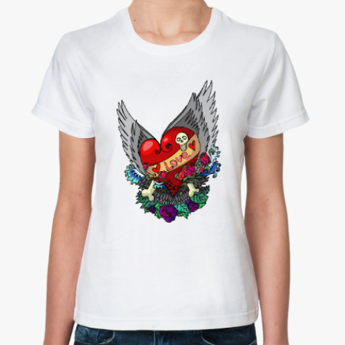 Классическая футболка Крылатое сердце