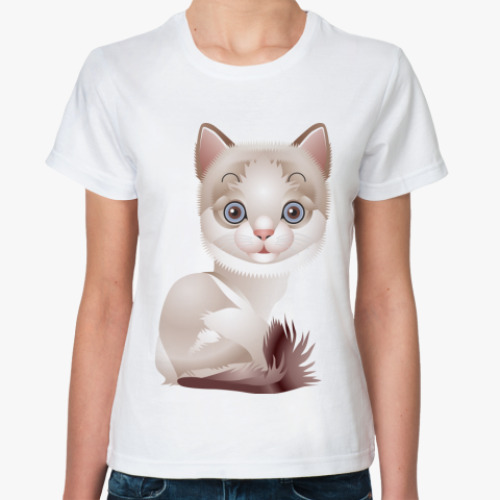 Классическая футболка котёнок