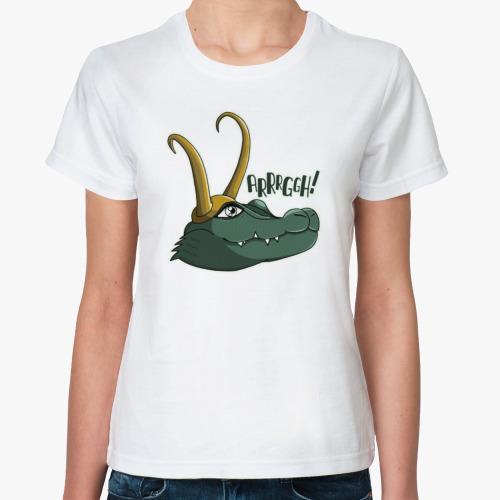 Классическая футболка Крокодил Локи
