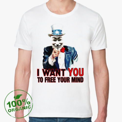 Футболка из органик-хлопка Anonymous Uncle Sam