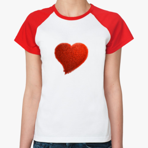 Женская футболка реглан Сердце