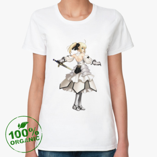 Женская футболка из органик-хлопка Fate - Saber