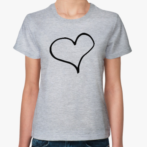 Женская футболка Чернильное сердце