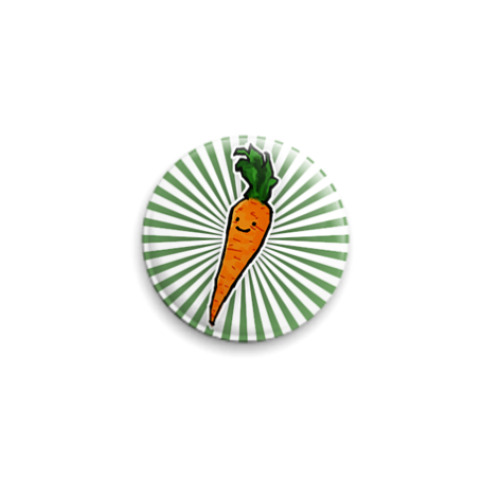 Значок 25мм Морковка
