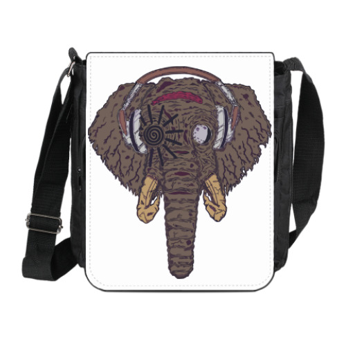 Сумка на плечо (мини-планшет) Слон в наушниках