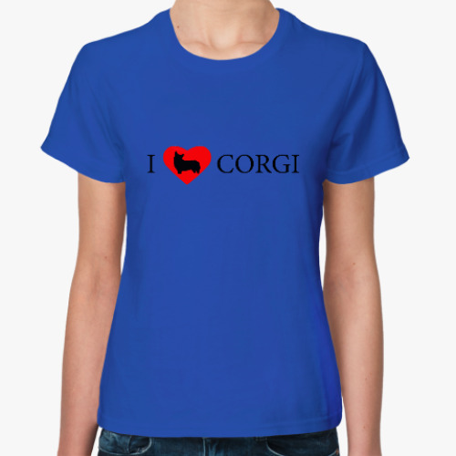 Женская футболка Корги В Сердце