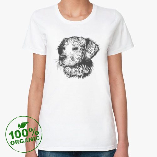 Женская футболка из органик-хлопка Собака