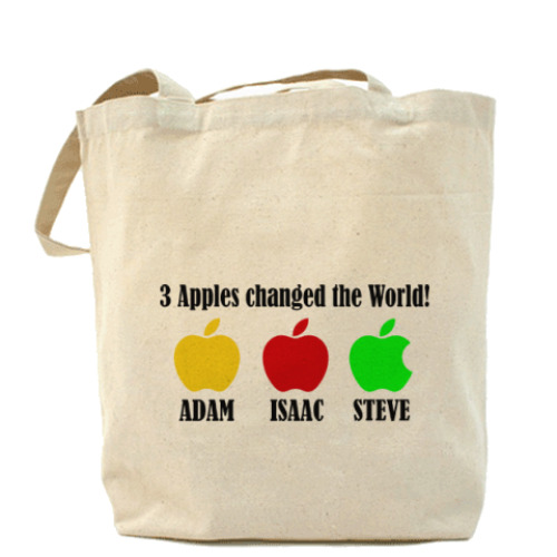 Сумка шоппер 3 яблока изменили мир