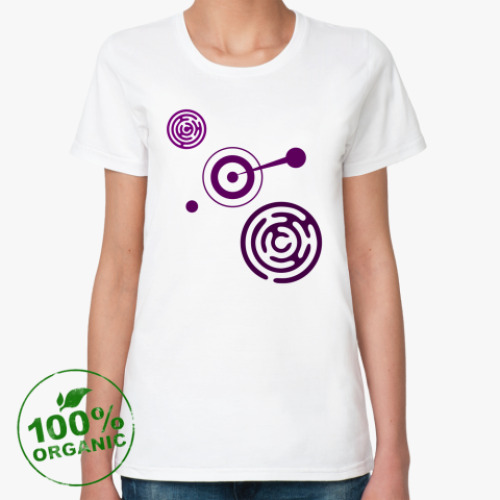 Женская футболка из органик-хлопка Круги уфо
