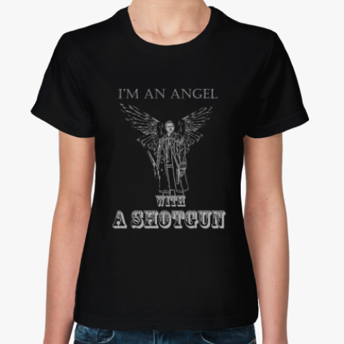 Женская футболка Castiel - I'm an Angel with a Shotgun