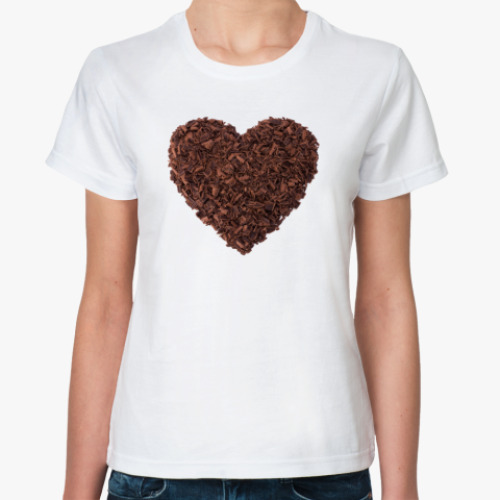 Классическая футболка Шоколадное Сердце
